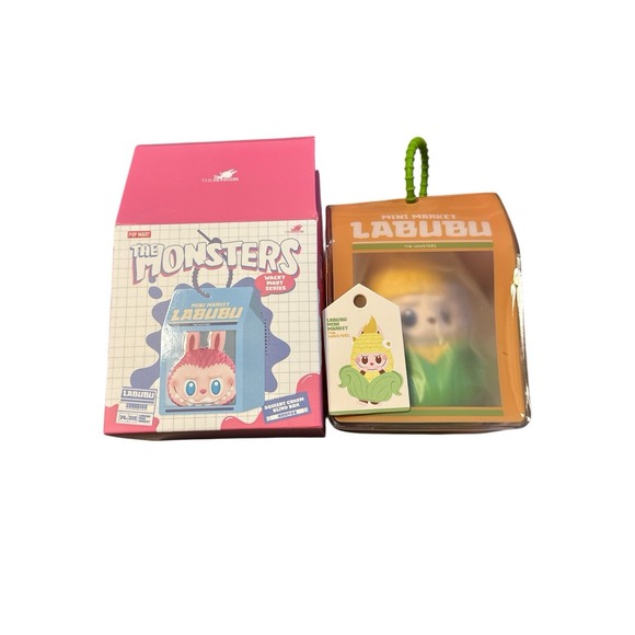 POP MART AUTHENTIC LABUBU THE MONSTERS Wacky Mart Pinch Pendant - CORN - US - Picture 2 of 3